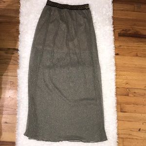 NWOT sheer maxi with half lined